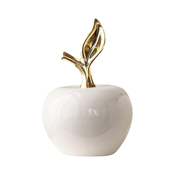 Estatua de manzanas de mesa, figura de cerámica coleccionable, escultura de fruta, adorno para Pequeño
