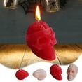 thumbnail image 1 of Fiudx Vela de Calavera Cerebral, Aromaterapia, Decoración de Halloween, Vela de Cera de Estilo Gótico, Regalo con Aroma Único, Decoración de Fiesta, Ideal para Hombres y Mujeres, Tamaño 5X3.8X3.2Cm, 1 of 7