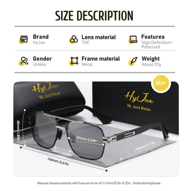 HyJex Unisex Fashion Full Frame Polarized Sunglasses Outdoor