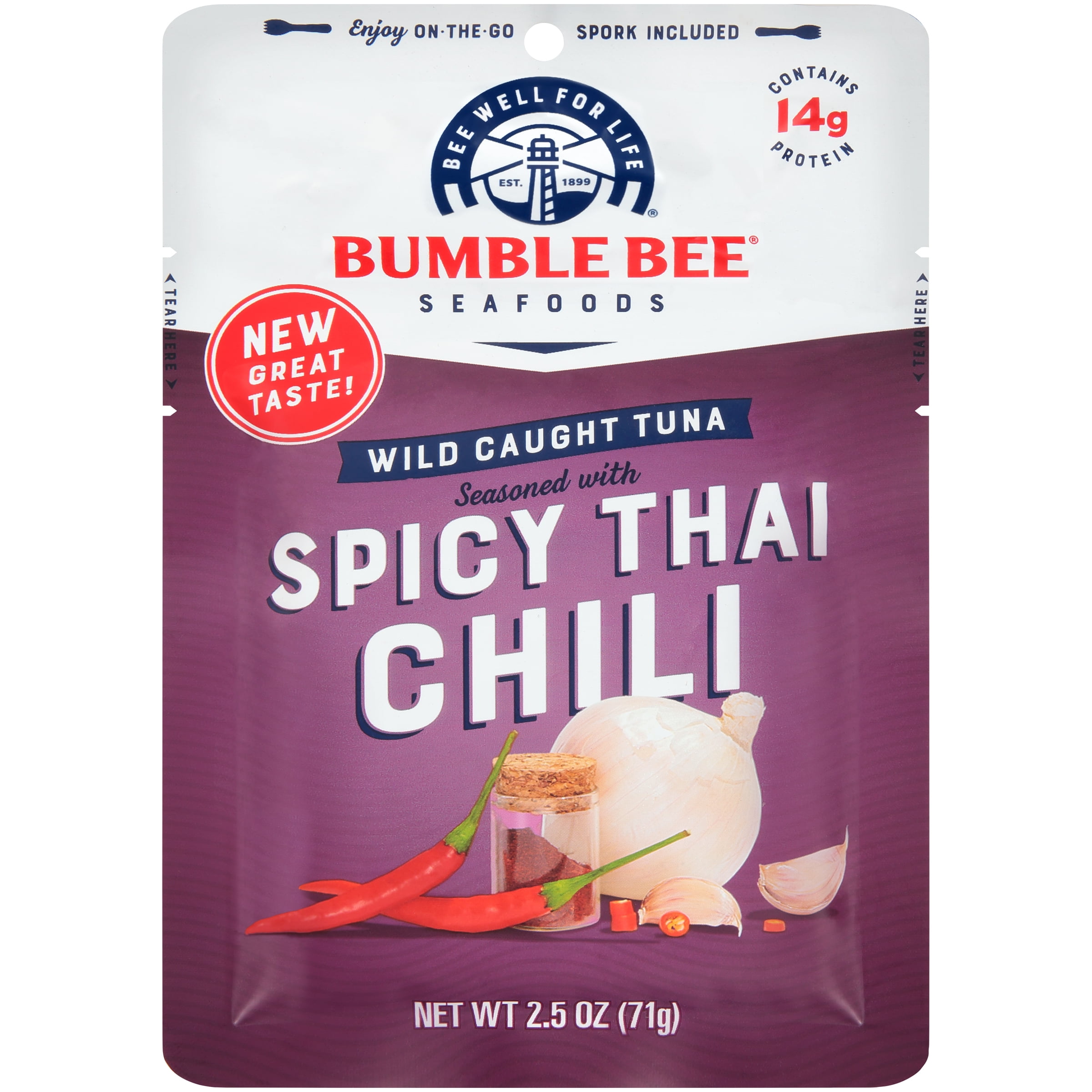 Bumble Bee Spicy Thai Chili Seasoned Pouch Tuna, 2.5 Ounce