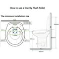 thumbnail image 6 of [US IN STOCK] RV Toilet with Foot Pedal Flush, High Low Profile Gravity Camper Toilet, for Car Motorhome Caravan Trip Travel, White, 6 of 8