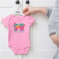 thumbnail image 5 of Retro MTV Sunset Flamingo Logo Romper Boys or Girls Infant Baby Brisco Brands NB, 5 of 6