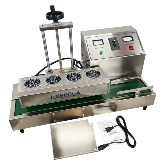 LX-6000 Continuous Induction Sealer Electromagnetic Bottle Cap Sealer Machine 220V