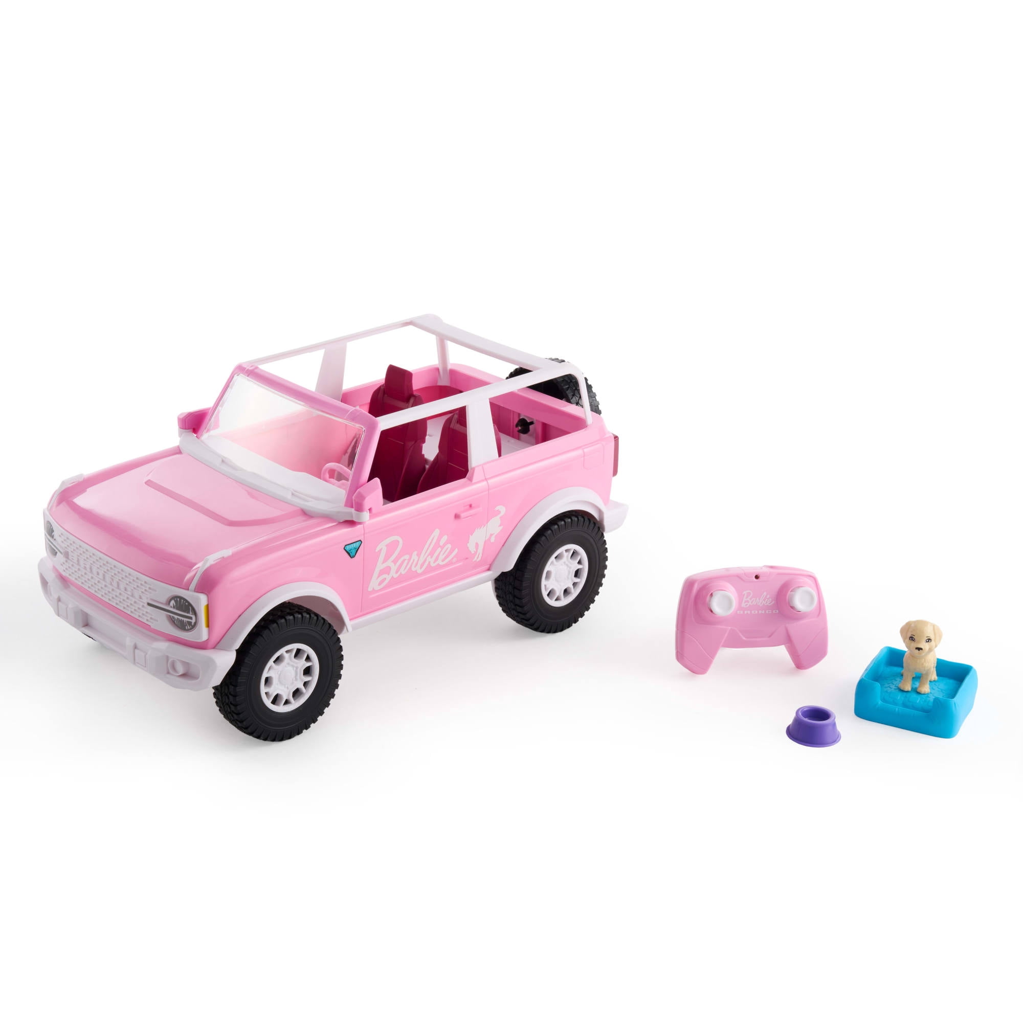 Hot Wheels RC Barbie Ford Bronco RC, Battery-Powered Remote-Control Toy Car with Accessories
