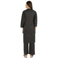 thumbnail image 4 of Inkmeso Womens 3 Pcs Nightwear Set Crop Tank Top Loose Pants & Front Open Shrug Sleepwear, 4 of 7