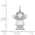 thumbnail image 2 of 14k White Gold Kid Charm - .8 Grams - Measures 25x15mm Wide, 2 of 2