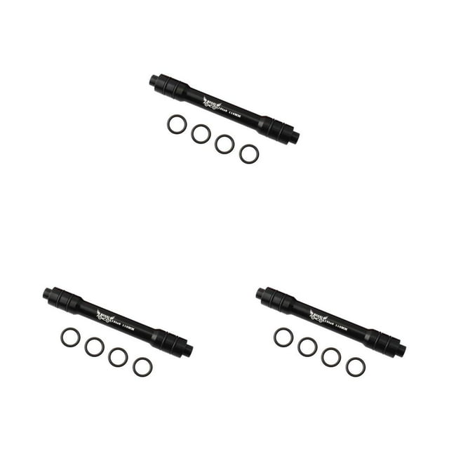 ziyahi Bike Thru Axle Adapter Front Wheel Hub Conversion Shaft Quick Release Adapter Black 3Set