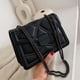 thumbnail image 1 of Bandolera de cuero para mujer Yinane cartera con hebilla portatarjetas gran capacidad correa desmontable Negro, 1 of 8