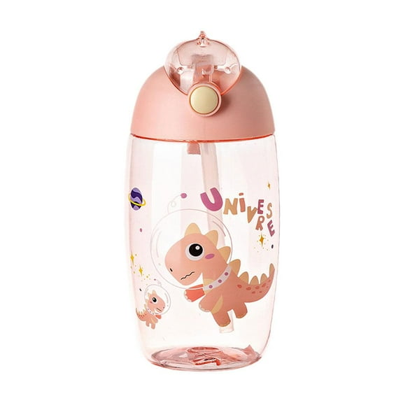 Pekkaxy Cartoon Straw Water Cup, 17 oz Capacity with Leak-Proof Lid, Perfect for Kids' Drinks and Outdoor Activities