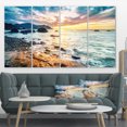 thumbnail image 1 of Summer Sea with Mountains and Waves - Seashore Canvas Art Print, 1 of 3