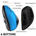 thumbnail image 4 of memzuoix Ergonomic Mouse Wireless,2.4G Optical Cordless Mice with 800/1200/1600 DPI,USB, Vertical Computer Wireless Mouse for Laptop, Mac,PC,Desktop (for Right Hand, Large),Blue Mouse, 4 of 7