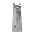 thumbnail image 6 of Blmnix Overalls Sweat Pants for Women Boho Pants Palazzo Pants High Gray Full Flare-Leg Heated Pants for Women,L, 6 of 7