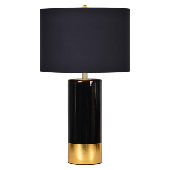 Renwil Lampe de Table Smoking en Noir et Or