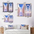 thumbnail image 4 of Designart "Futuristic Architecture Infinite Geometry VI" Modern Geometric Framed Wall Art Set Of 2 - Modern Blue Framed Canvas Set For Living Room Decor, 4 of 6