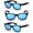 Blue/Blue, variant on 3 Pair of Unisex Reading Sunglasses - Full Frame Sun Readers (non bifocal) - Black/Blue - 1.50