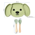 thumbnail image 3 of Plato Para Bebé Con 3 Divisiones, Forma De Perro Y Cubiertos, 3 of 8