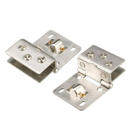 Uxcell Cabinet Shower Door Screw Fixed Clamp Clips Hinges 2pcs for 8mm-10mm Glass
