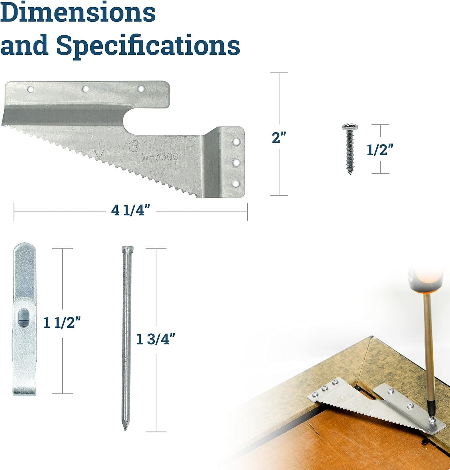 Picture Hang Solutions 60-lb Capacity Self-Leveling Wall Hangers - Complete Wall Buddies Kit for Wood Frames 5 Sets Per pack