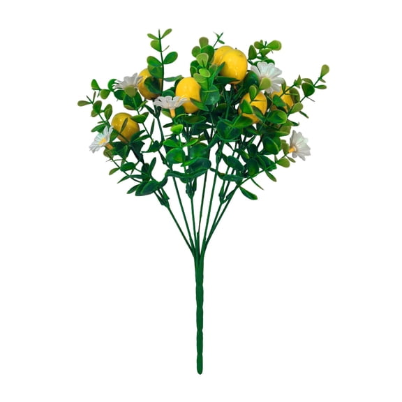 FXMLRLK 1 Pc Artificial Lemon Branch Artificial Fruit Lemon Tree Greenery Decoration Faux Lemons Picks for Farmhouse Kitchen Home Table Decor Stem Fruits for Home Decor