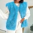 thumbnail image 7 of Drses Womens Faux Fur Vest Cropped Sleeveless Warm Winter Shaggy Open Front Outerwear Vest, 7 of 7