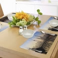 thumbnail image 4 of Ambesonne Scenery Place Mats Set of 4, Shanghai Morning View, Standard Size, Blue Brown, 4 of 6