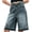 A-Blue1005, variant on Women's High Waist Denim Shorts Raw Hem Street Daily Knee Length Jorts