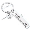 thumbnail image 2 of Uxcell Drive Safe Keychain, 1 Set Letter U Keychain I Need You Here with Me, Silver, 2 of 6