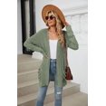 thumbnail image 2 of New Women's Solid Color Pocket Long Sleeve Bottoming Cardigan Sweater, 2 of 3