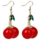 thumbnail image 1 of Par de pendientes colgantes de cereza para mujer y niña (rojos), 1 of 8