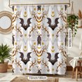 thumbnail image 2 of Halloween Shower Curtain, Black Bat Polyester Fabric Bathroom Decor Curtain, Machine Washable Waterproof, Halloween Holiday Gift for Women Men, 72 x 72 Inches, 2 of 7