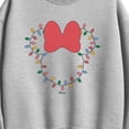 thumbnail image 2 of Disney - Christmas Lights Minnie Head - Women's Oversized Fleece Crew Sweatshirt, 2 of 3