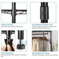 thumbnail image 4 of UWR-Nite Wire Garment Rack 6 Tiers Heavy Duty Clothes Rack with 2 Fabric Drawers, Freestanding Wardrobe Closet Metal Clothing Rack for Hanging Clothes, 45.3"L x 15.8"W x 70.9"H, 4 of 5