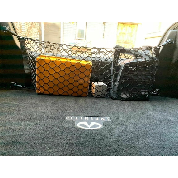 EACCESSORIES EA Trunk Organizer Cargo Net for INFINITI G35 G37 G25 2003-2013 Q40 2015 – Envelope Style Cargo Net for Sedan – Premium Mesh Car Trunk Organizer – Compatible with G35 G37 G25 Q40