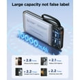 thumbnail image 6 of Aioneus Portable Charger, 10000mAh Power Bank with Built in Cable (22.5W Output + 18W Input) Fast Charging Battery Pack for iPhone Samsung, 6 of 10