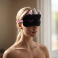thumbnail image 2 of Unique Bargains Soft Cartoon Sleep Mask Eye Shade Cover for Rest Black, 2 of 6