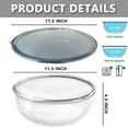 thumbnail image 2 of Bol para mezclar CD HOME de vidrio transparente con tapa, 6.3 qt, 2 of 7