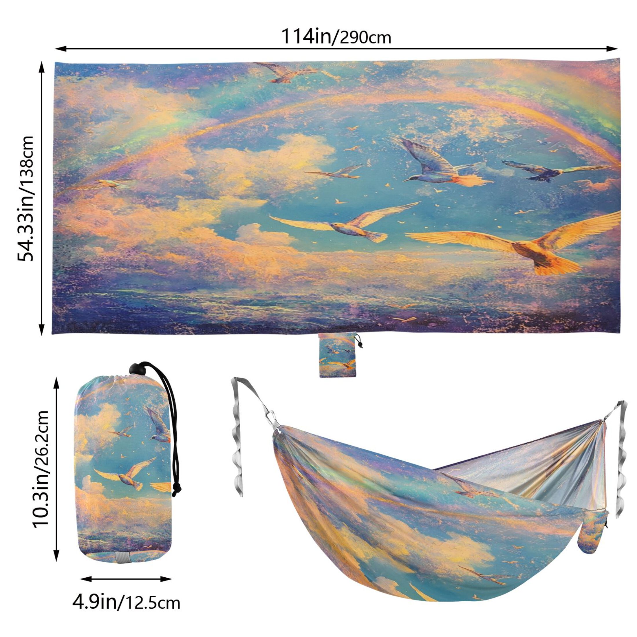 Hammock Camping Hammock Nylon Portable Hammock Travel Camping Hammock Sky Beautiful Dove