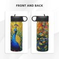 thumbnail image 3 of Fotbe Peacocks Pattern 18oz Sports Insulated Kettle Stainless Steel Sports Insulated Kettle For Running Hiking Cycling Climbing Man'S Woman'S Water Bottle, 3 of 8