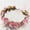 Pink, variant on MRULIC Bridal Flower Garland Flower Halo Crown Hair Wreath Headband, Pink, One Size