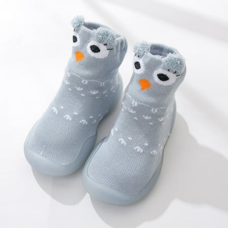 

Baby Girl Sneakers Autumn Winter Cartoon Animals Non- First Walkers Elastic Socks Shoes Sportwear