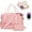 Pink, variant on WANDF For Spirit Airlines Travel Bag With Shoe Compartment,Underseat Carry On Bag Weekender Bag with Toiletry Bag,Personal Item Bag 18x14x8 With USB Charging Port,Gym Bag With Wet Pocket(Beige Bag)