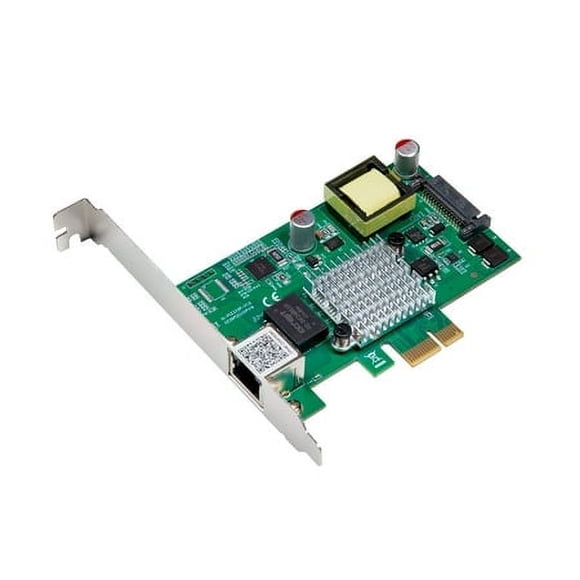 PCI-Express 3.1, x1, Port Unique 2.5 GB (2500 Mbps) PoE (Power Over Ethernet) Carte Ethernet Base-T. Compatible avec Réseau 1000Base-T/100Base-TX