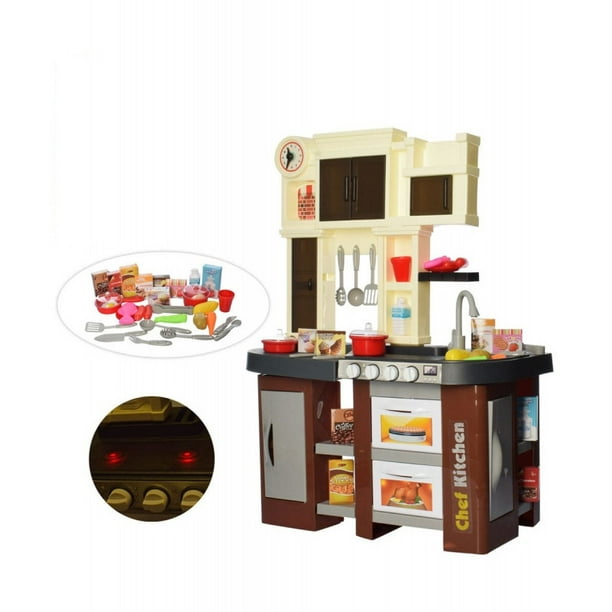 Cocina de Juguete The Baby Shop 922-102-103 con 58 accesorios Café con  luz y sonido