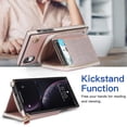 thumbnail image 3 of Funda tipo cartera para iPhone XR con tarjetero y correa para el hombro para mujer, 3 of 5