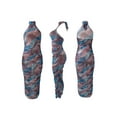 thumbnail image 2 of Yuemengxuan Women Charming Close-fitting Dress, Variegated Color Halter Neck One-piece, 2 of 6