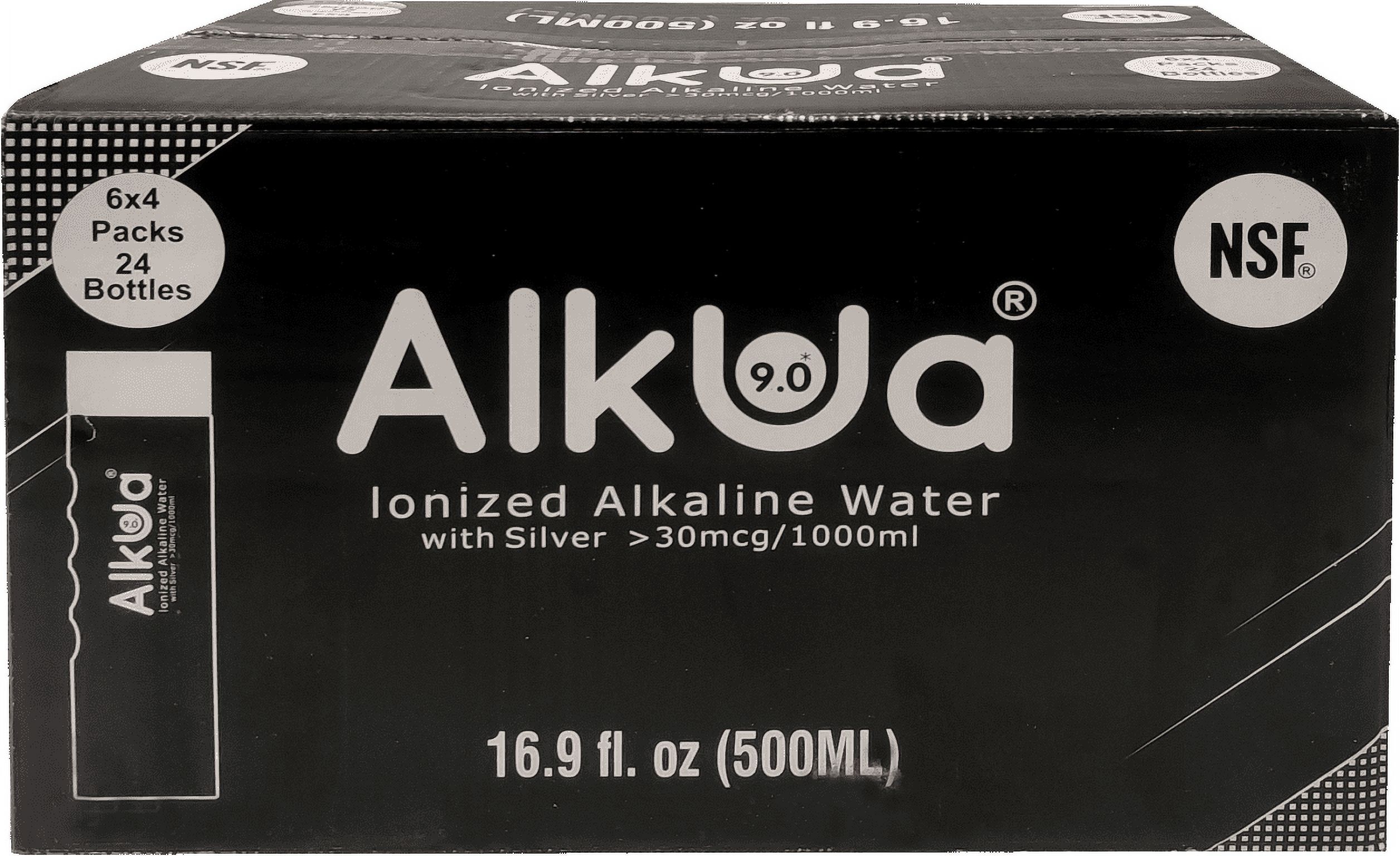 Alkua Alkaline Ionized Water | 9 pH with Silver > 30 mcg Per Liter | 500ml Bottle (24 Pack) - image 4 of 7