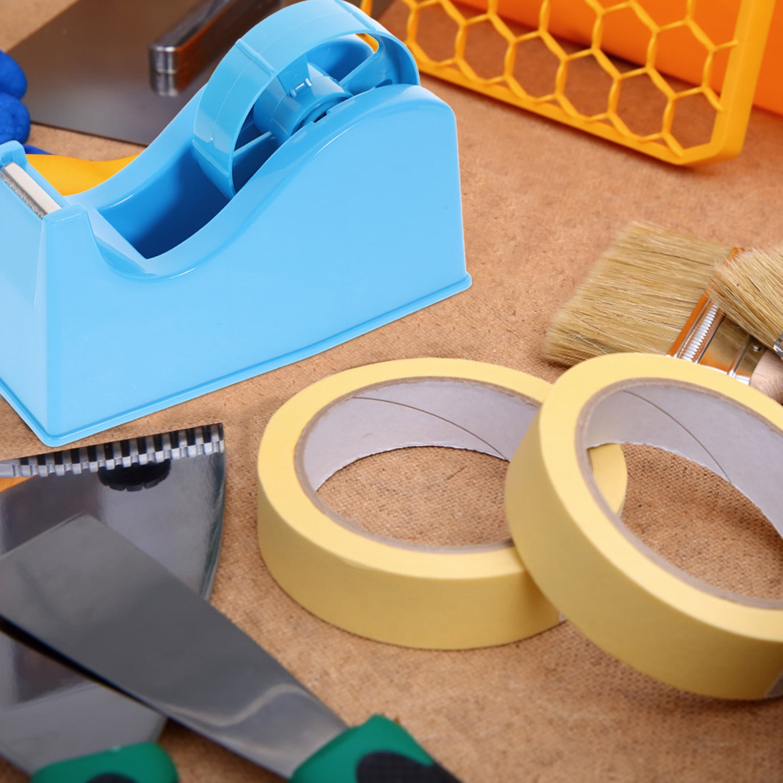 YOSADIER Desk Tape Holder Blue Tape Cutter for Office Packaging and Sealing Tasks