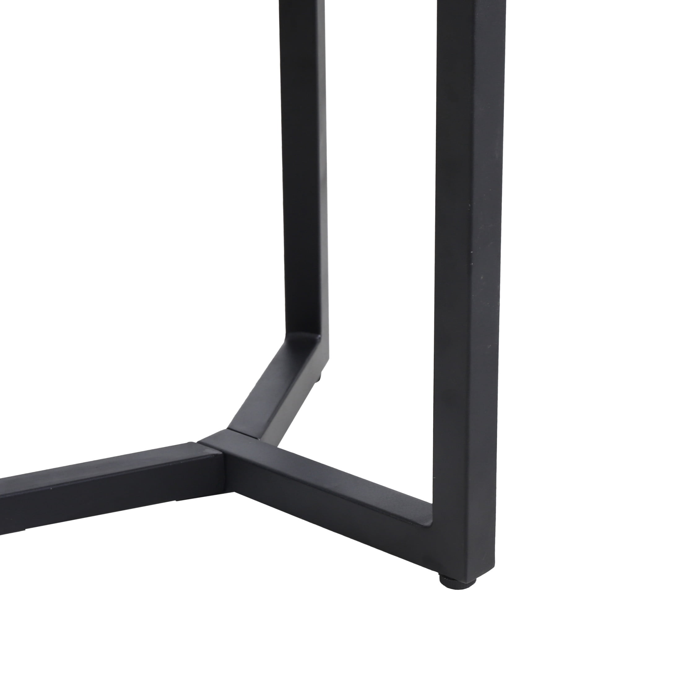 Krosp Acacia Wood Outdoor Side Table, Teak and Black