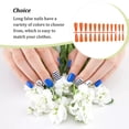 thumbnail image 4 of Fake Nail Set French Style Scratch Resistant Press-on Fingernails Full Cover Removable Trimble Adjustable Manicure Stickers Type 11, 4 of 7