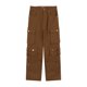 thumbnail image 1 of Pantalones cargo, pantalones de trabajo, vaqueros de moda, rectos, de pierna ancha y cintura alta. Marrón, 1 of 9